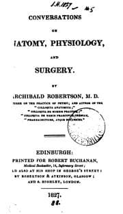 Tapa de Conversations on anatomy, physiology, and surgery