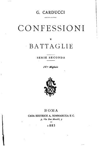 Tapa de Confessioni e battaglie: Serie terza