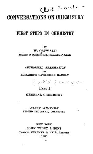 Tapa de Conversations on chemistry v. 2, 1906