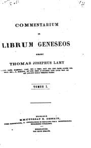 Tapa de Commentarium in librum Geneseos scripsit T.J. Lamy
