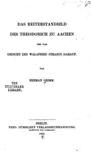 Tapa de Das Reiterstandbild des Theodorich zu Aachen und das Gedicht des Walafried Strabus darauf