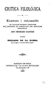 Tapa de Crítica filolj́ica: Examen i refutación de algunas teorías i opiniones del profesor de ..