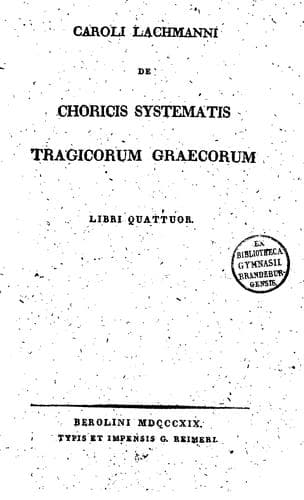 Tapa de De choricis systematis tragicorum Graecorum libri quattuor