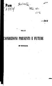 Tapa de Delle condizioni presenti e future d'Italia