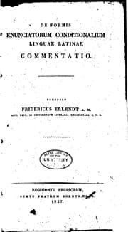 Tapa de De formis enunciatorum conditionalium linguae latinae commentatio