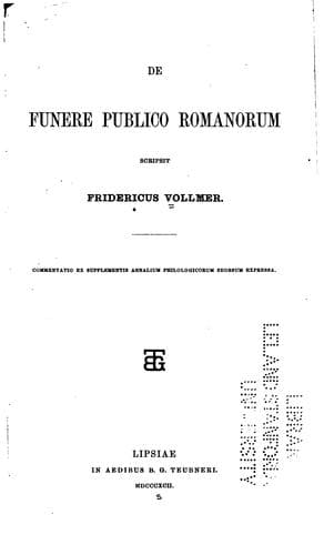 Tapa de De funere publico Romanorum