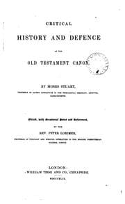 Tapa de Critical history and defence of the Old Testament canon. Ed. by P. Lorimer