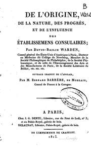 Tapa de De l'origine, de la nature, des progrès, et de l'influence des établissemens ..