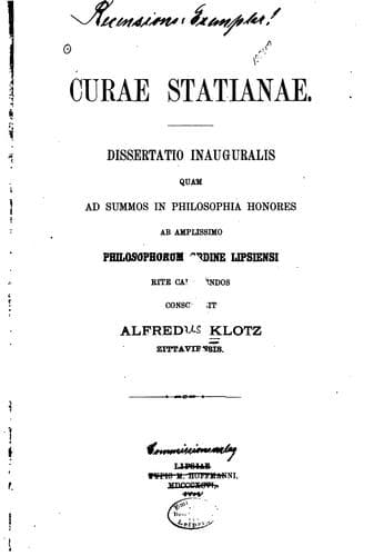 Tapa de Curae statianae