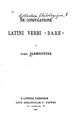 Tapa de De conjugatione Latini verbi "dare"