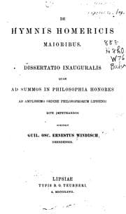 Tapa de De hymnis Homericis maioribus