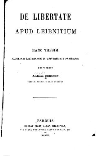 Tapa de De libertate apud Leibnitium ...