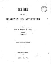 Tapa de Der Baer in den Religionen des Alterthums