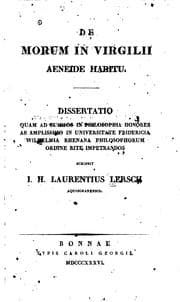 Tapa de De morum in Virgilii Aeneide habitu
