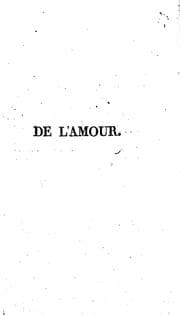 Tapa de De l'amour: considéré dans les lois réelles et dans les formes sociales de l'union des sexes