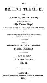 Tapa de The British Theatre in Twenty Volumes. Volume VI (Coriolanus / Cymbeline / Julius Caesar / King Henry VIII / King Lear)