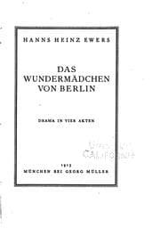 Tapa de Das Wundermädchen von Berlin: Drama in vier Akten