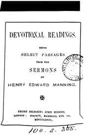 Tapa de Devotional readings, select passages from the sermons of H.E. Manning