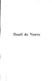Tapa de Deuil de veuve: nouvelle inédite