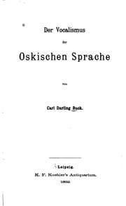 Tapa de Der Vocalismus der oskischen Sprache