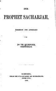 Tapa de Der Prophet Sacharjah