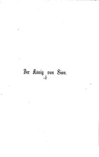 Tapa de Der König von Sion