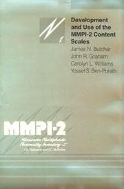 Tapa de Development and use of the MMPI-2 content scales