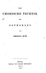 Tapa de Die Choriske Technik des Sophokles