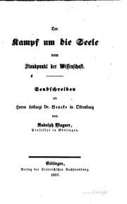 Tapa de Der Kampf um die Seele vom Standpunkt der Wissenschaft; Sendschreiben an Dr ..