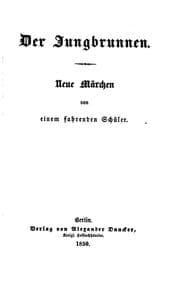 Tapa de Der Jungbrunnen: Neue Märchen von einem fahrenden Schüler
