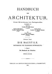 Tapa de Die Baukunst der Griechen