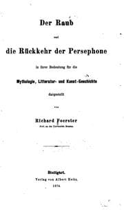 Tapa de Der Raub und die Rückkehr der Persephone