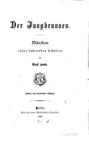 Tapa de Der Jungbrunnen: Märchen eines fahrenden Schülers