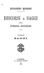 Tapa de Discorsi e saggi sulla publica istruzione