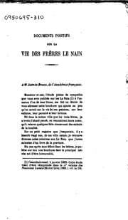 Tapa de Documents positifs sur la vie des frères Le Nain