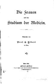 Tapa de Die Frauen und das Studium der Medicin