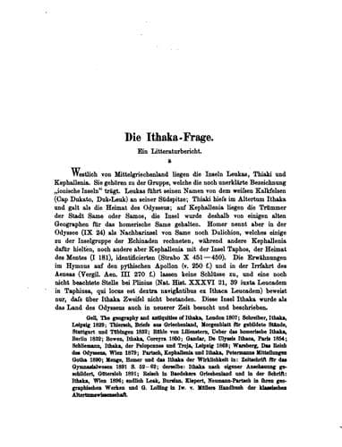 Tapa de Die Ithaka-frage