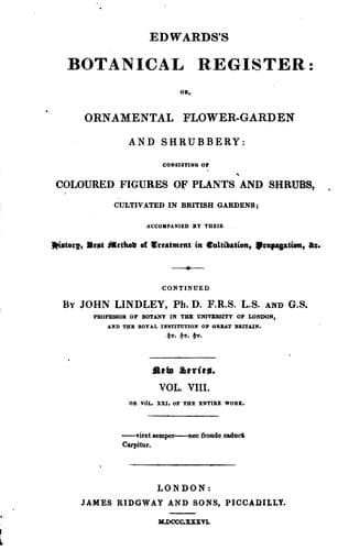 Tapa de Edwards's Bontanical Register