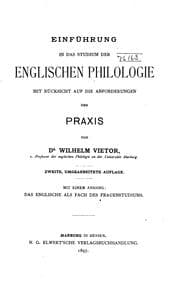 Tapa de Einführung in das Studium der englischen Philologie mit Rücksicht auf die ..
