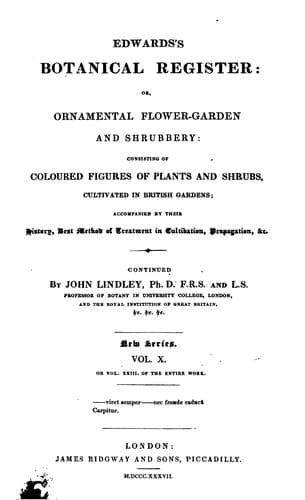 Tapa de Edwards's Botanical Register