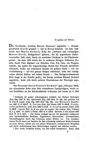 Tapa de Eduard Gerhard, ein Lebensabriss
