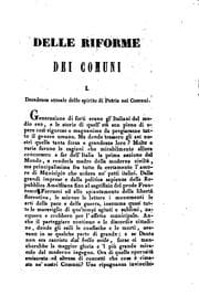 Tapa de Discorsi di Filippo Ugolini sulla riforma dei comuni dello Stato pontificio