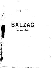 Tapa de Documents pour servir à la biographie de Balzac ..
