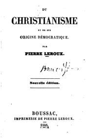 Tapa de Du Christianisme et de son origine démocratique