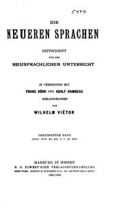 Tapa de Die neueren Sprachen: Zeitschrift für Forschung, Unterricht und Kontadtstudium auf dem ..