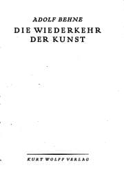 Tapa de Die Wiederkehr der Kunst