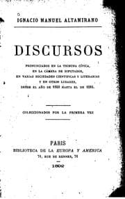 Tapa de Discursos: Pronunciados en la tribuna cívica, en la Cámara de Diputados, en varias sociedades ..