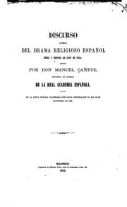 Tapa de Discurso acerca del drama religioso español antes y después de Lope de Vega: Escrito por Don ..