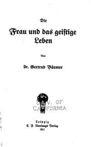Tapa de Die Frau und das geistige Leben