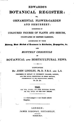Tapa de Edwards's Botanical Register